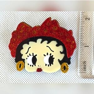 Betty Boop Layered Acrylic Brooch